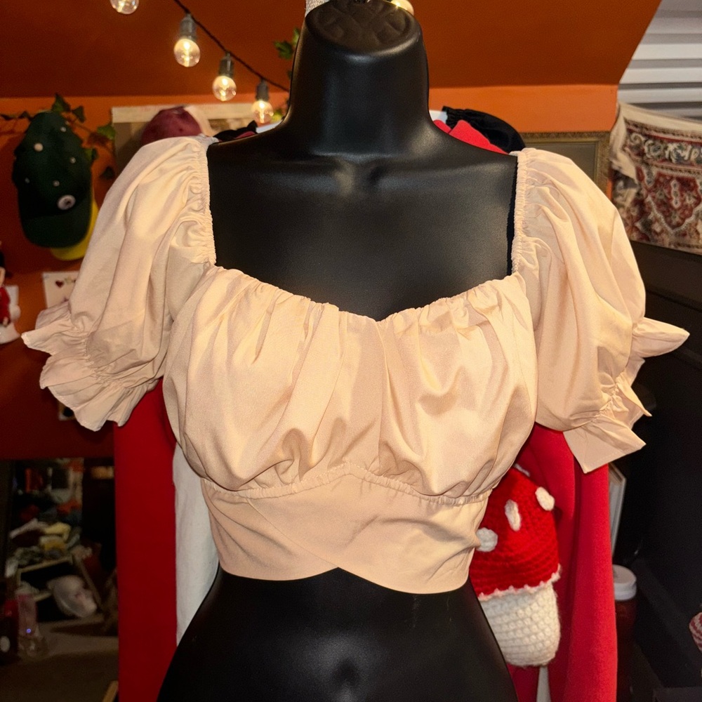 Medium Beige Crop Top Amazon New
